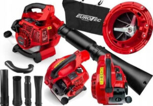 Suflanta aspirator pentru frunze cu tocator motor pe benzina in 2 timpi sac 50l Eurotec