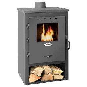 Semineu combustibil solid Ferroli Breta N, 9 kW, 2.8 kg/h, 39x46.5x74 cm
